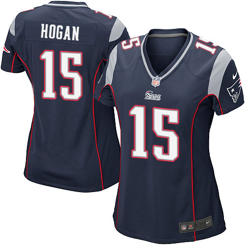 Nike Patriots #15 Chris Hogan Navy Blue Team Color Women's Stitched NFL New Elite Jersey